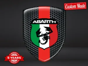 Fiat Abarth Autocollant silicone Design Supérieur Étiquettes Élégantes